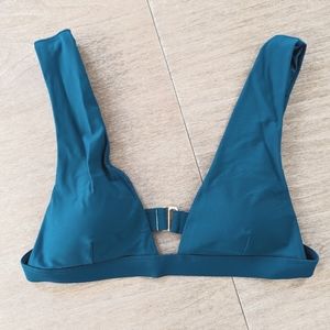 The Plunge Bikini Top in Seaweed